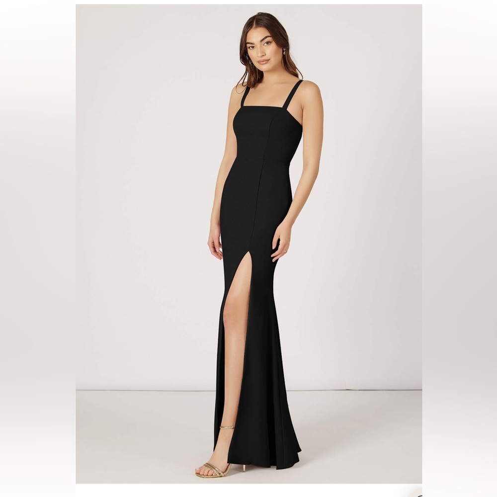 AZAZIE GIANETTA
Mermaid Side Slit Stretch Crepe Floor-Length Dress black